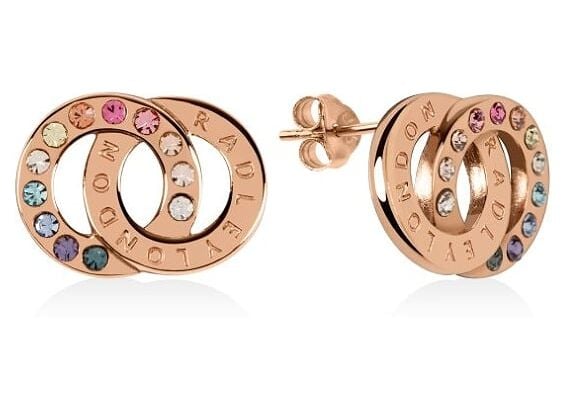 Radley Sterling Silver Rose Gold Rainbow Double Jewellery