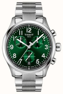 Tissot Orologio cronografo al quarzo (42 mm) con quadrante verde e bracciale in acciaio inossidabile. T1164171109200
