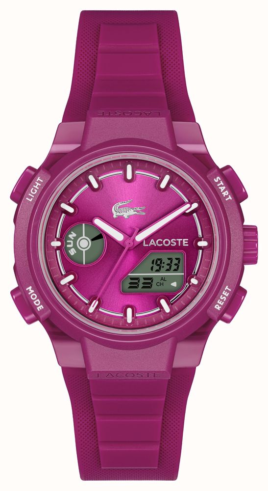 silicona rosa reloj lacoste mujer silicona
