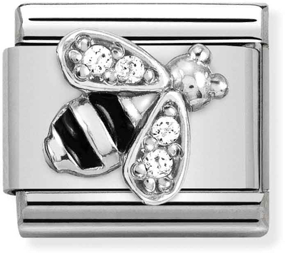 Nomination Classic Bee Sterling Silver & Steel Enamel Charm 330321/02