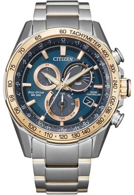 Citizen Eco-Drive Perpetual Chrono A.T Radio Controlled (43mm) Blue Dial / Stainless Steel Bracelet CB5916-59L