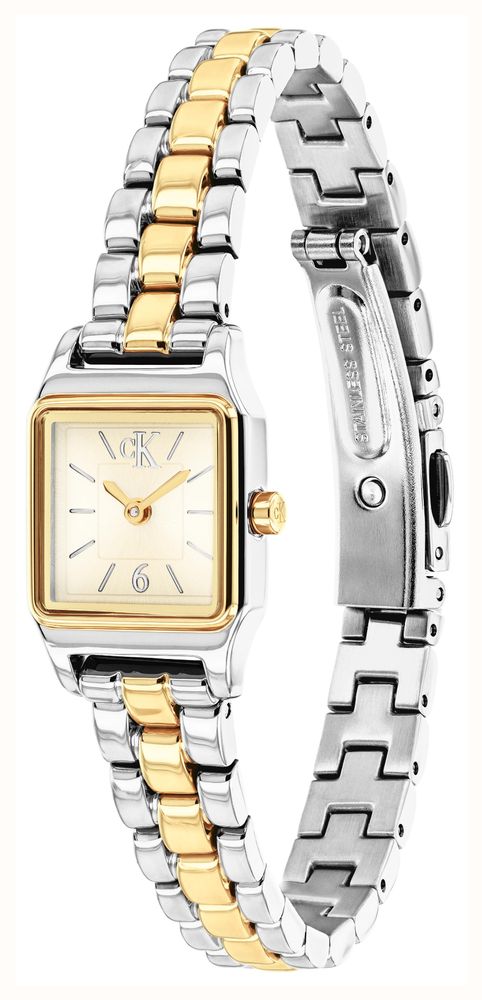 Calvin Klein Soft Form (16mm) Gold Dial / Two Tone Stainless Steel Bracelet 25100234 - alternate view 2