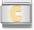 Nomination Classic Letter C 18ct Gold & Steel Charm 030101/03