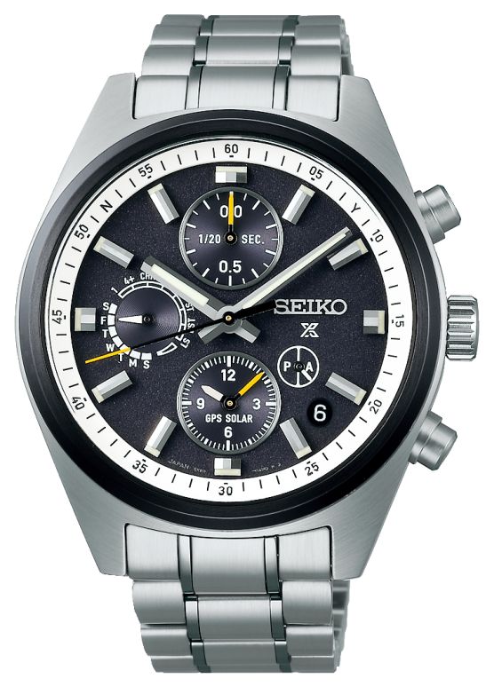 Seiko Chronographe solaire GPS Speedtimer Prospex en noir montre