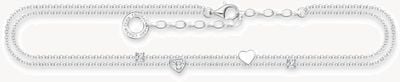 Thomas Sabo Charm Club Charming | Double Chain | Crystal Set Anklet AK0040-051-14-L27V