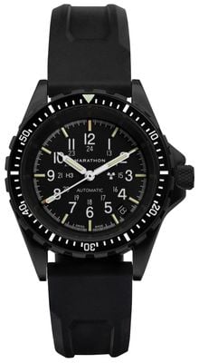 Marathon Anthracite Medium (MSAR) Diver's Automatic (36mm) Black Dial / Black Rubber Strap WW194026BK-0130