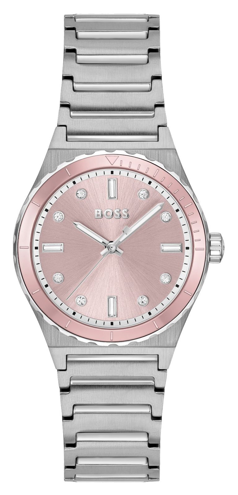 BOSS Candor Sport (32 mm) cadran rose / bracelet en acier montre