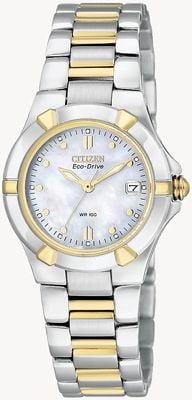 Citizen Montre Riva pour femme avec boîtier en acier bicolore Eco-Drive EW1534-57D