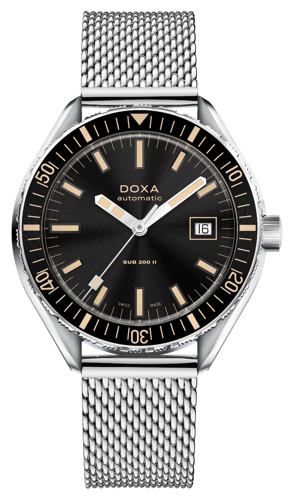 DOXA Sub 200 II Sharkhunter (44 mm) cadran noir soleillÃ© / montre
