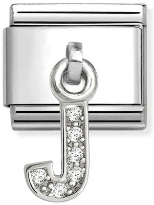 Nomination Classic Letter J Cubic Zirconia Charm 331818/10