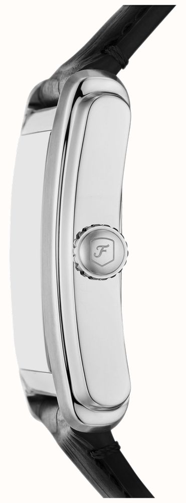 Fossil Quadrante Argento Carraway (30 Mm) Cinturino In Pelle Di