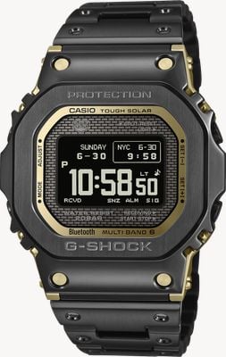 Casio G-Shock 5000er Serie (43,6 mm) Vollmetall-Uhr mit MIP-Display und schwarzem PVD-beschichtetem Edelstahlarmband GMW-BZ5000BD-1ER