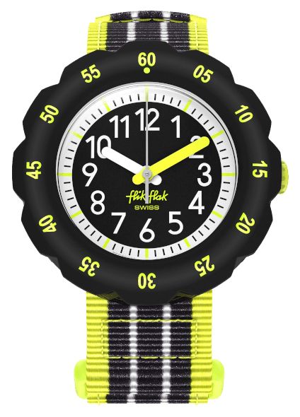 Flik Flak Boucle enfant en nÃ©on (34,75 mm) cadran noir / montre