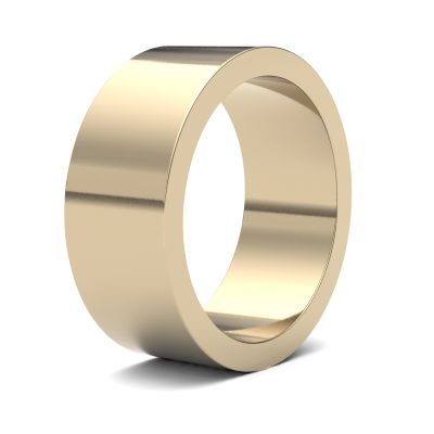 James Moore Wedding Rings | 9ct Yellow Gold | 8mm | Medium | Flat | AG_8LMF-9Y