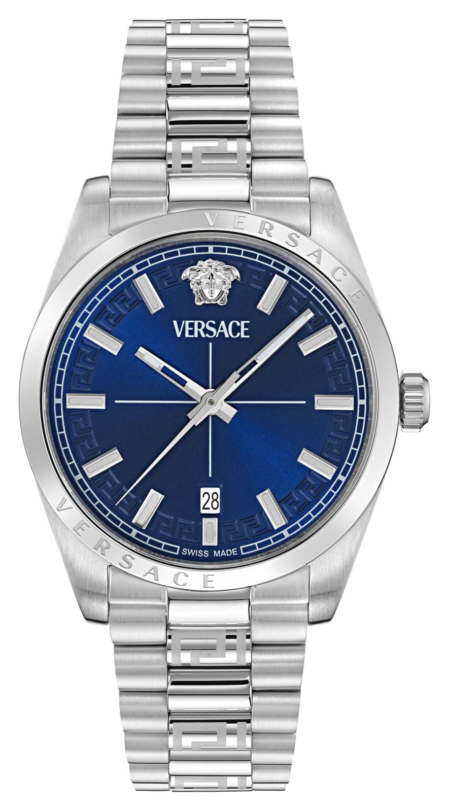 Versace MILLENIUM Quartz 40mm Blue Dial  Stainless Steel Watch
