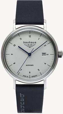 Bauhaus Classic Automatic (41mm) Beige Dial / Blue Leather Strap 21525