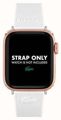 Lacoste Apple Watch Armband (38/40/41mm) weißes Silikon 2050006