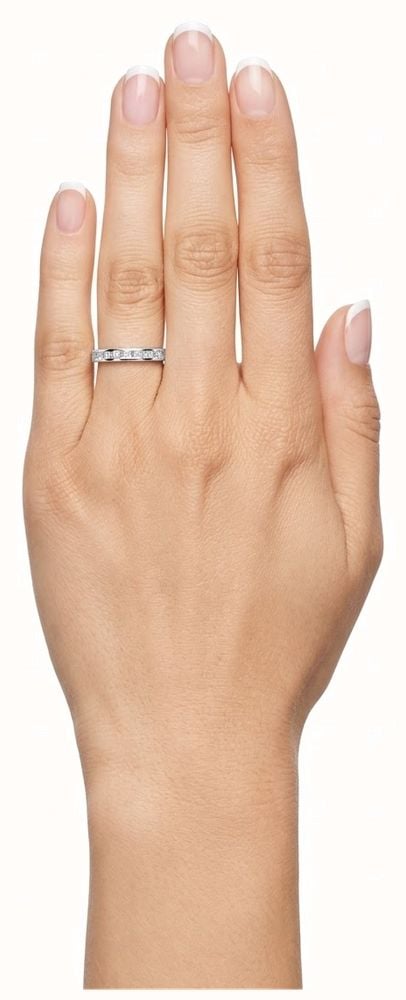 12 Stone Baguette Natural Diamonds 18ct White Gold Eternity Ring JM4184 - autre vue 4