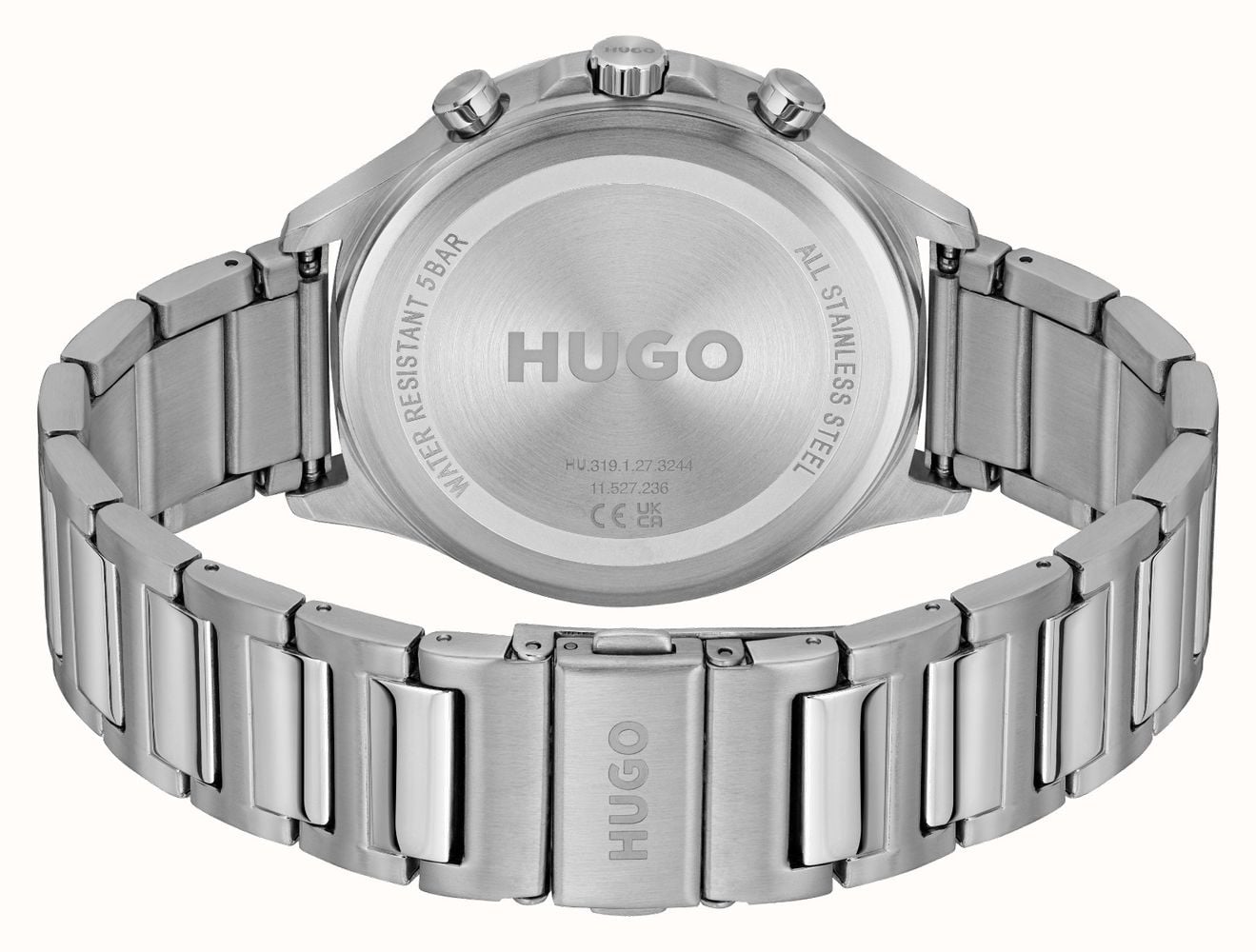 Hugo Class HUGO #SMASH Multifunction (43mm) Black Dial / Stainless Steel Bracelet ...
