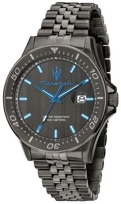 Maserati Dark Edition SFIDA 44mm Mens Gun Metal Bracelet Watch R8853154003