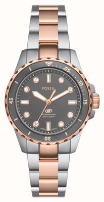 Fossil Blue Dive (36mm) Grey Dial / Two-Tone Stainless Steel Bracelet ES5348