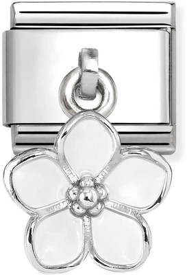 Nomination Classic - White Enamel Flower Charm 331805/22