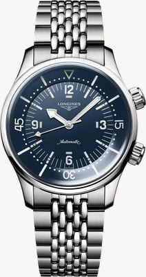 LONGINES Legend Diver Chronometer, zertifiziert, Automatik (39 mm), blau lackiertes Zifferblatt/Edelstahlarmband L37644907