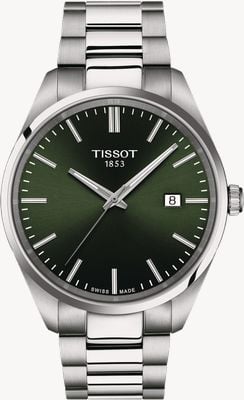 Tissot Men's PR 100 (40mm) Green Dial / Stainless Steel Bracelet T1504101109100