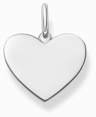 Thomas Sabo Small Engravable Heart Pendant Sterling Silver - Pendant Only LBPE0002-001-12