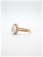 James Moore & Co Natural Diamond & Rose Quartz Cabochon Pear Cut 9ct Yellow Gold Ring J83504 - alternate view 2