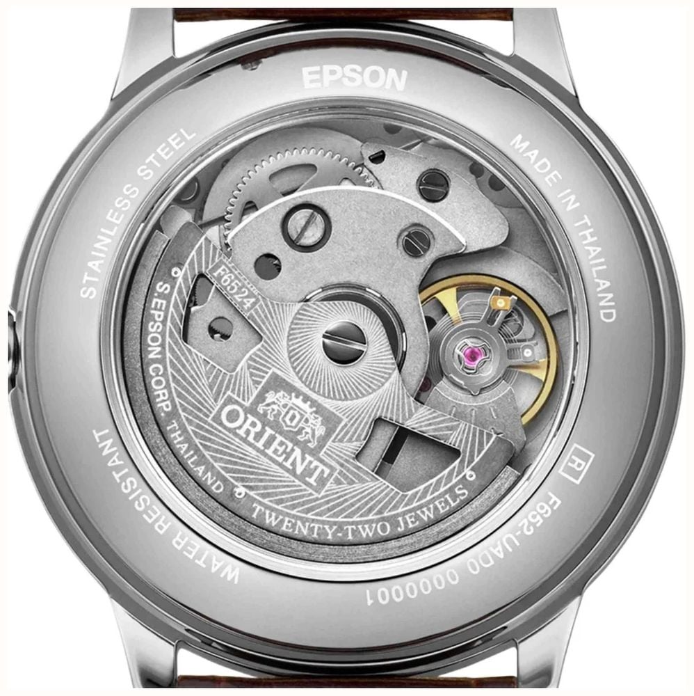 Orient Men's Automatic Green Dial Brown Leather Strap Domed Mineral Crystal RA-BB0102E30B - 別ビュー 4