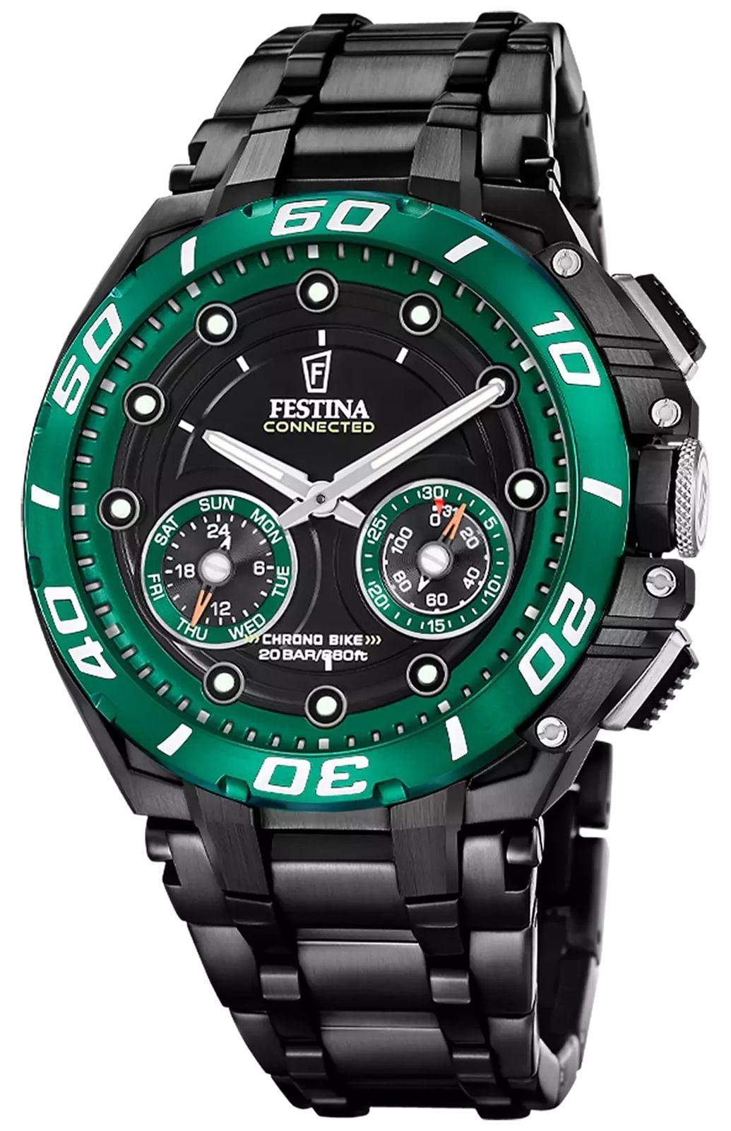 Festina Chrono Bike Connected Hybrid Smartwatch (46Mm) Blac…