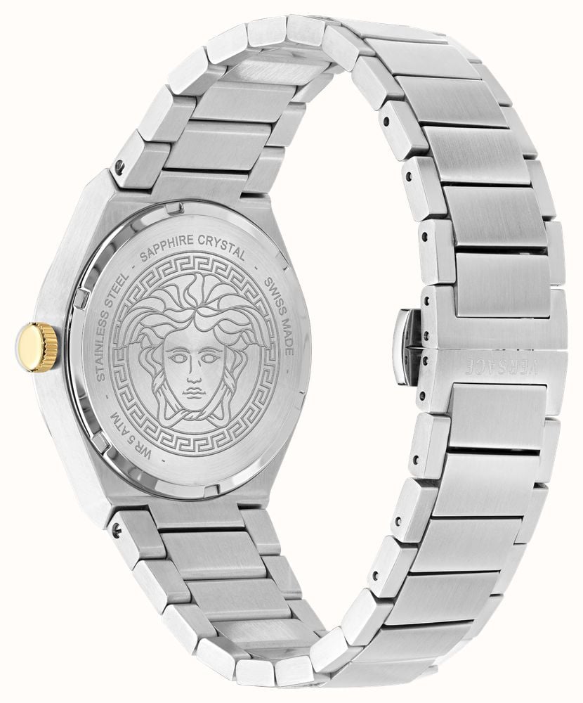 Versace V LEO AURIA (39mm) Black Gradient Dial / Stainless Steel Bracelet VE5Y00326 - alternate view 3