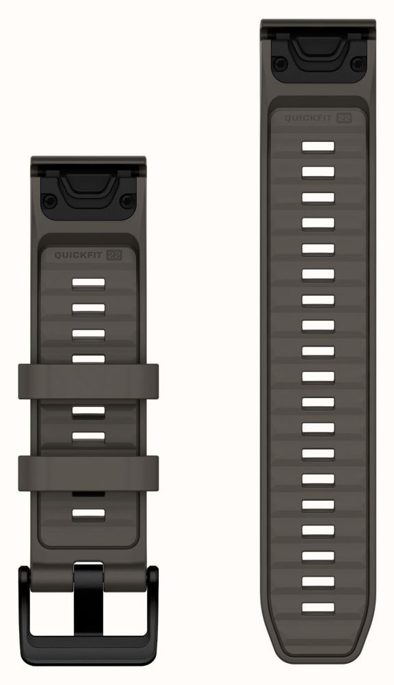 Garmin QuickFit Bands (22mm) Pebble Grey Silicone with Black Hardware - Strap Only 010-14559-00 - 备用视图 2