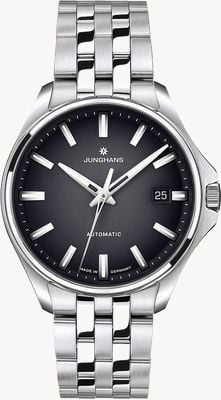 Junghans Meister's Automatic 36（36毫米）渐变漆黑色表盘/不锈钢表链 27/4580.44