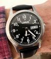 Customer picture of Lorus Classic Day/Date (38mm) Black Sunray Dial / Black Leather RXN79DX9