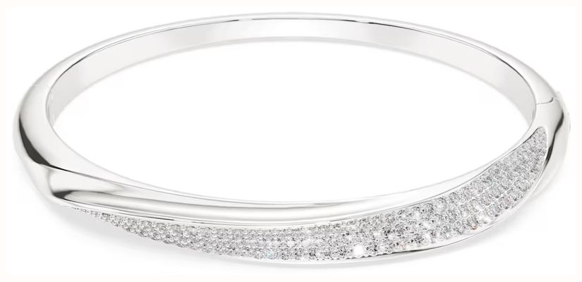 Swarovski Classica bangle Round cut, White, Sterling silver 5764806