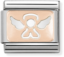 Nomination Classic Angel 9ct Rose Gold & Steel Charm 430101/14