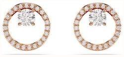 Swarovski Constella Stud Earrings White Crystals Rose Gold
