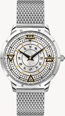 Thomas Sabo Męski buntownik w sercu | tarcza ze srebrnym elementem | bransoleta z siatki stalowej WA0387-201-201-42