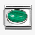 Nomination Classic Malachite Stone Sterling Silver Charm 330510/48