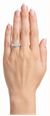 0.50ct Round Brilliant Natural Diamond 18ct White Gold Halo Trilogy Ring JM4572 - альтернативный вид 4