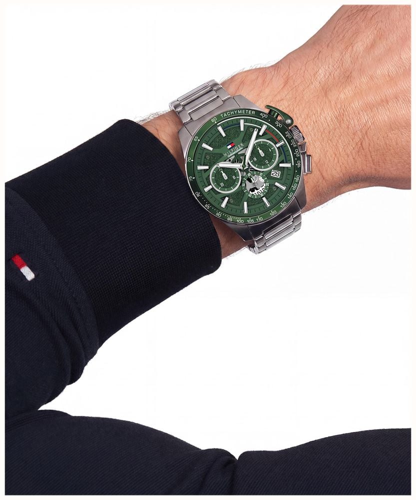 Tommy Hilfiger Bank Stainless Steel Green Dial Watch 1792293 - alternate view 4