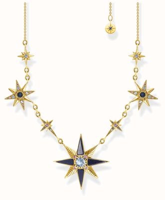 Thomas Sabo Royalty Stars Gold Plated Necklace 40-45 Cm KE2118-963-7-L45V
