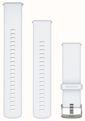 Garmin Bandas de liberación rápida (22 mm) herrajes plateados de silicona whitestone 010-13256-20