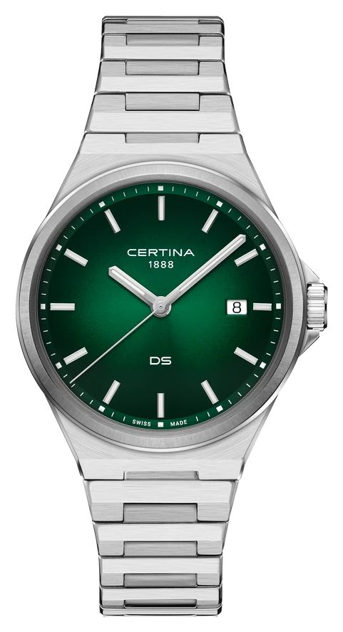 Certina Ã  quartz DS-7 (39 mm) avec cadran vert et montre