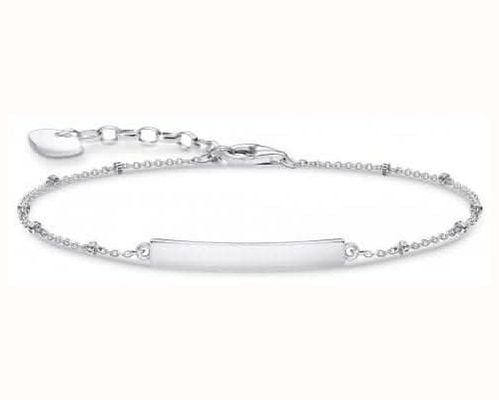 Thomas Sabo Silver Engravable Bracelet Classic bar with Dots A1975-001-21-L19V