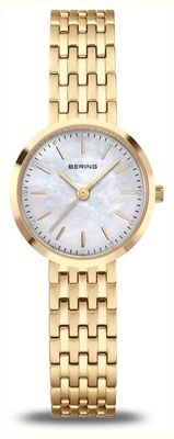 Bering Women's Classic (26mm) Mother-of-Pearl Dial / Gold-Tone Stainless Steel Bracelet 19126-734