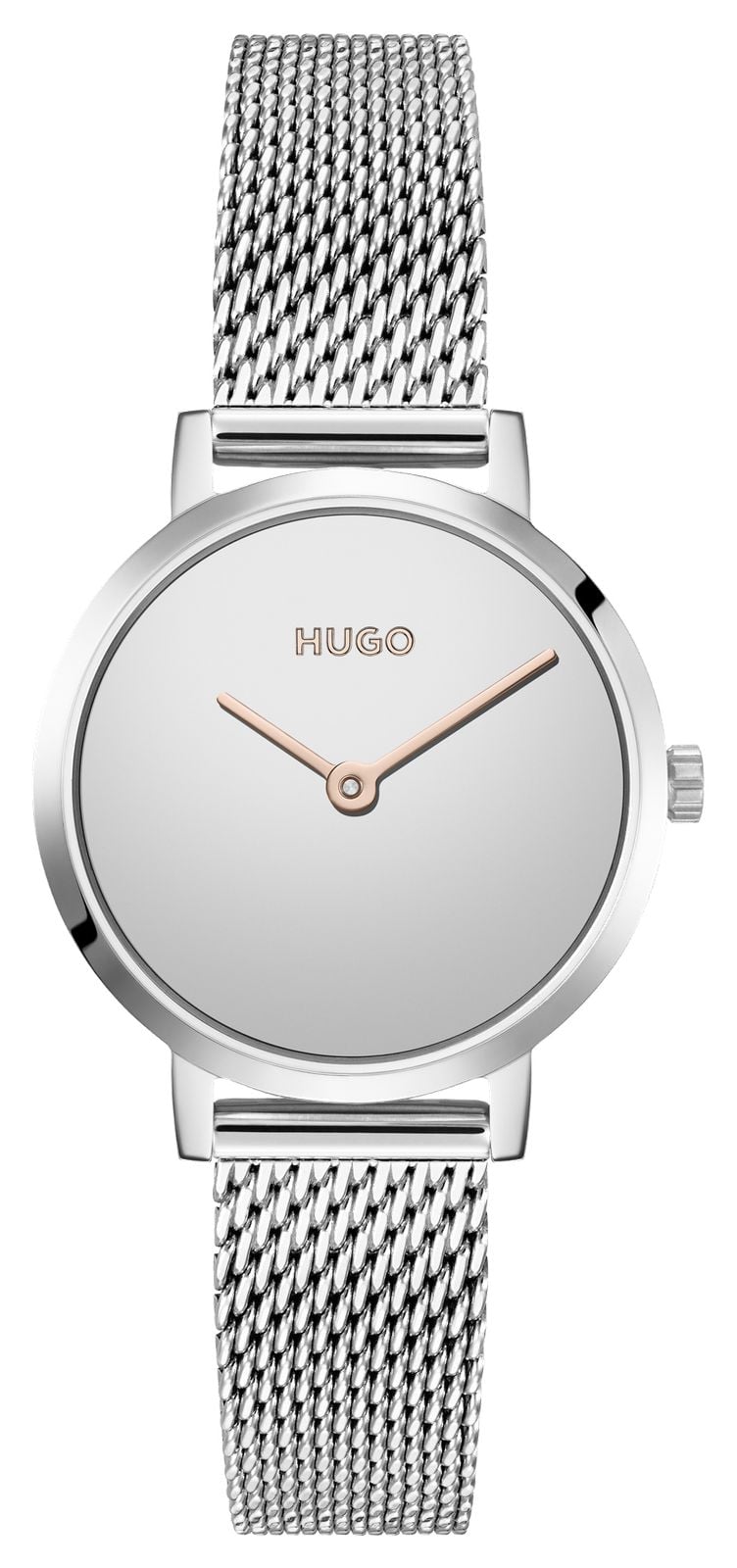 HUGO #cherish casual | cadran argentÃ© | maille en acier montre