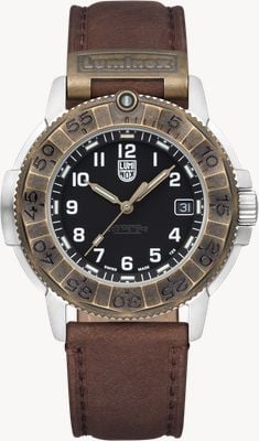 Luminox Adventure Watch 1300 Series (43mm) Black Dial / Brown Leather Strap Watch XL.1301.LG